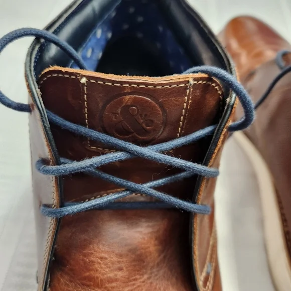 Thomas & Vine Men’s Leather Lace-up Boot Size 12 Brown with white soles - Picture 6 of 14
